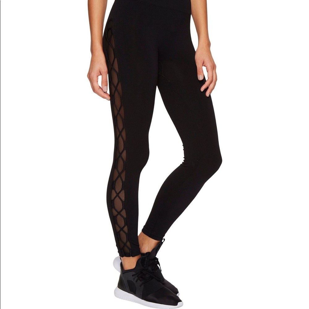 Free People Raider Black Lace-Up Leggings, XS/S